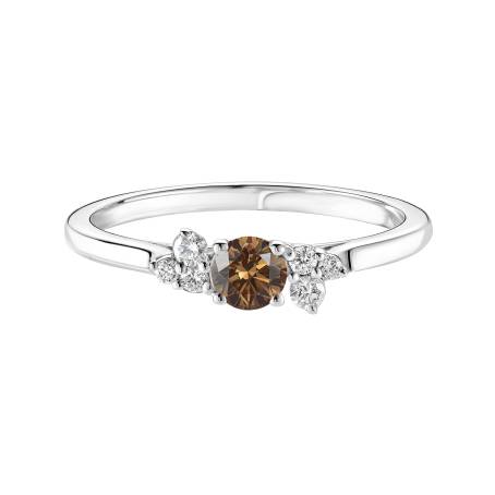 Ring 18K Weißgold Diamant-Schokolade Baby EverBloom