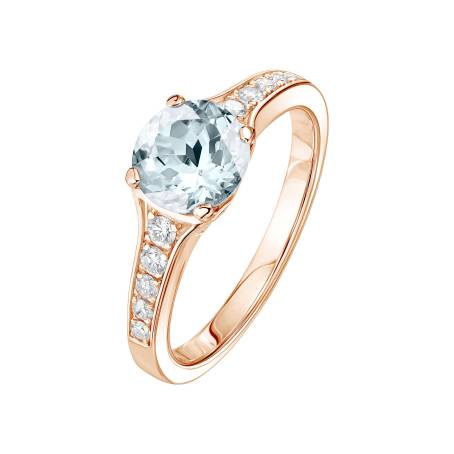 Victoria Rose Gold Aquamarine Ring