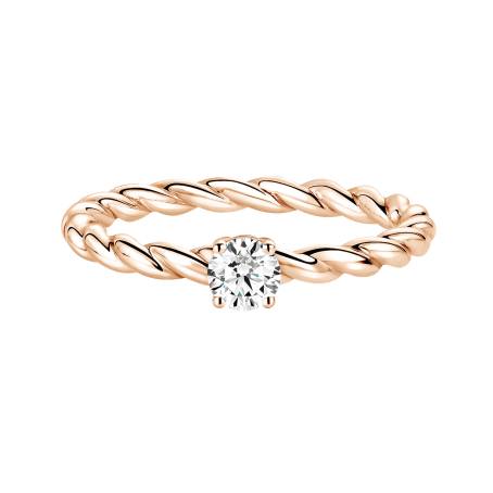 Capucine 4 mm Rose Gold Diamond Ring