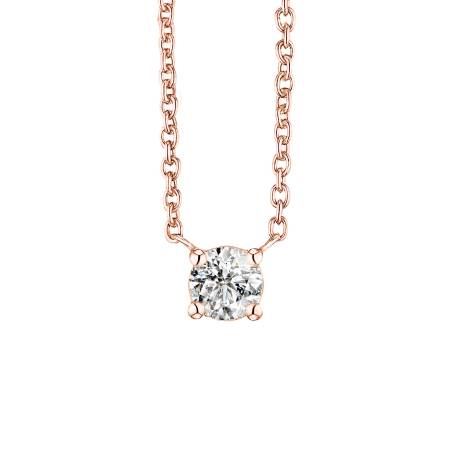 Anhänger 18K Roségold Diamant Lady