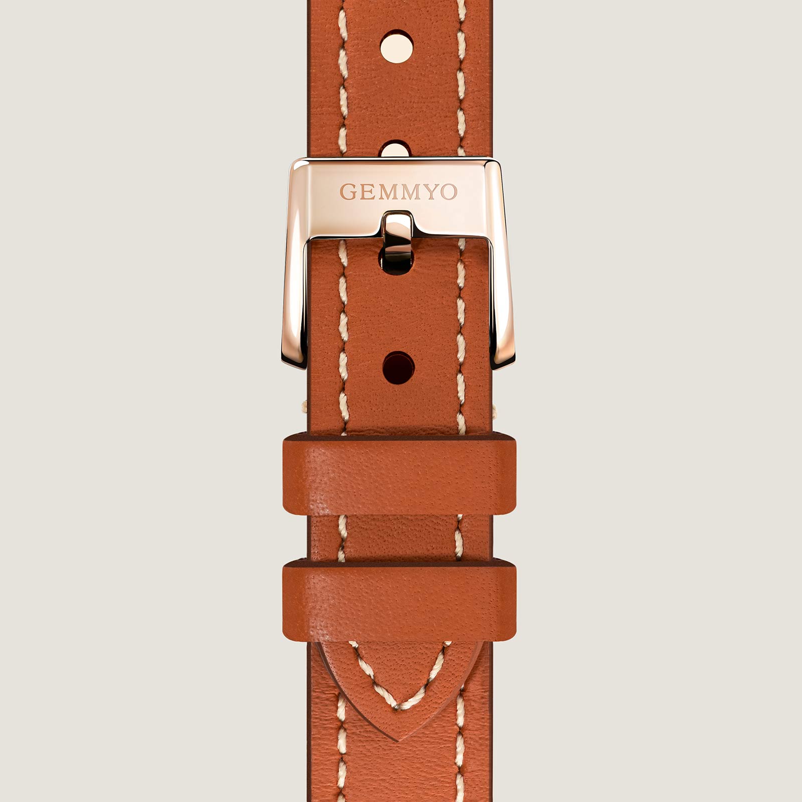 leather rose gold strap