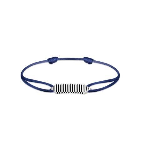 Entaille Crans White Gold Midnight Blue Cord Bracelet