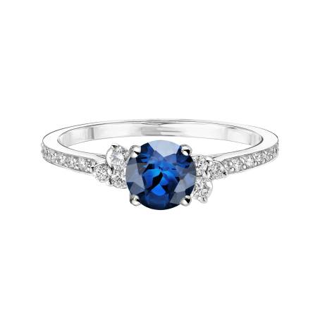 Baby EverBloom 5 mm Pavée White Gold Sapphire Ring