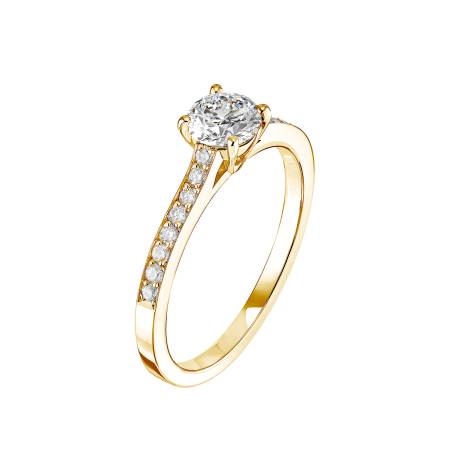 Bague Or jaune 18 cts Diamant Little Lady Pavée