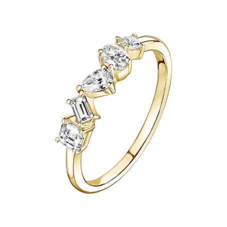 Bague Or jaune 18 cts Diamant Primavera