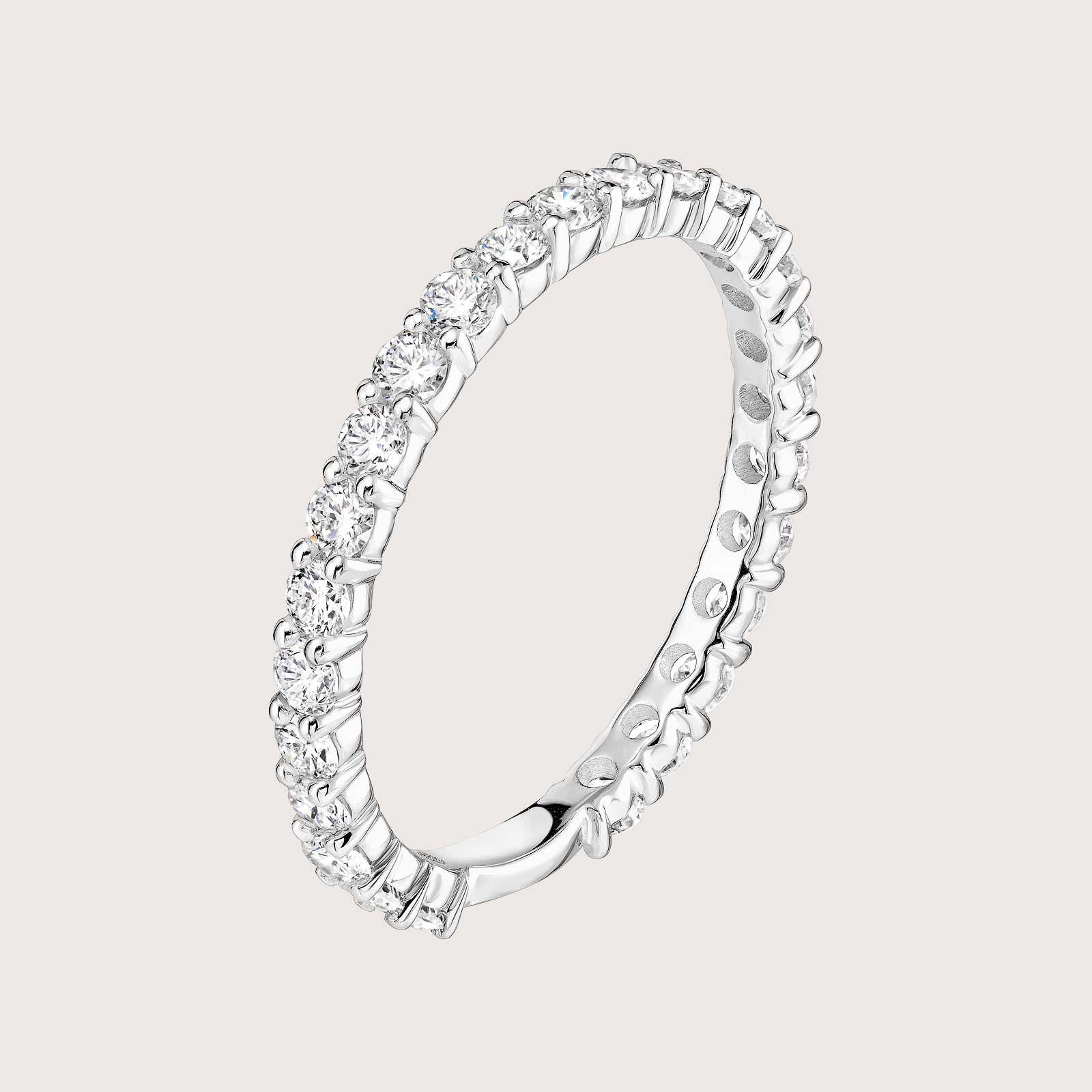 Alliance Or blanc 18 cts Diamant Pénélope