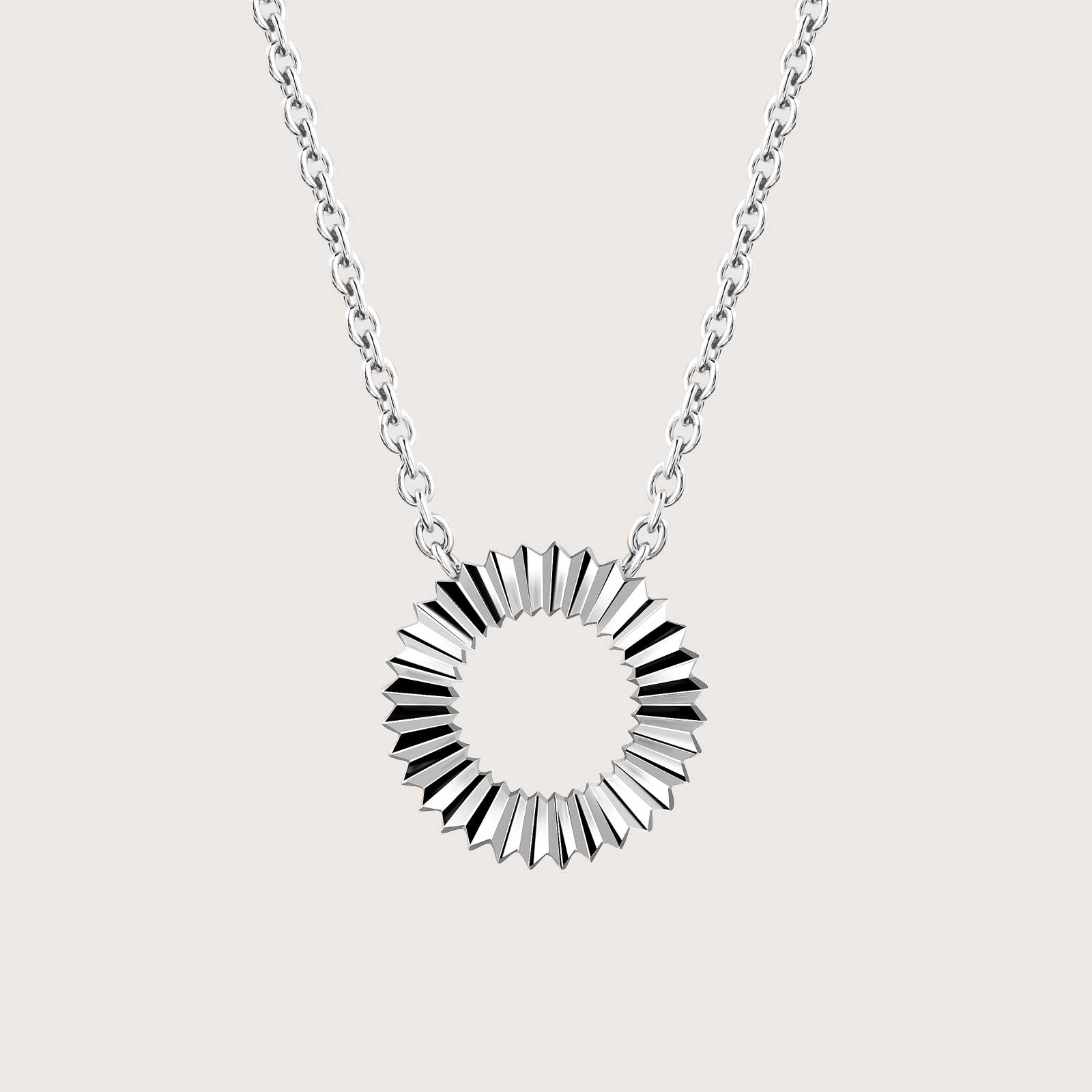 Entaille Rayons White Gold  Pendant