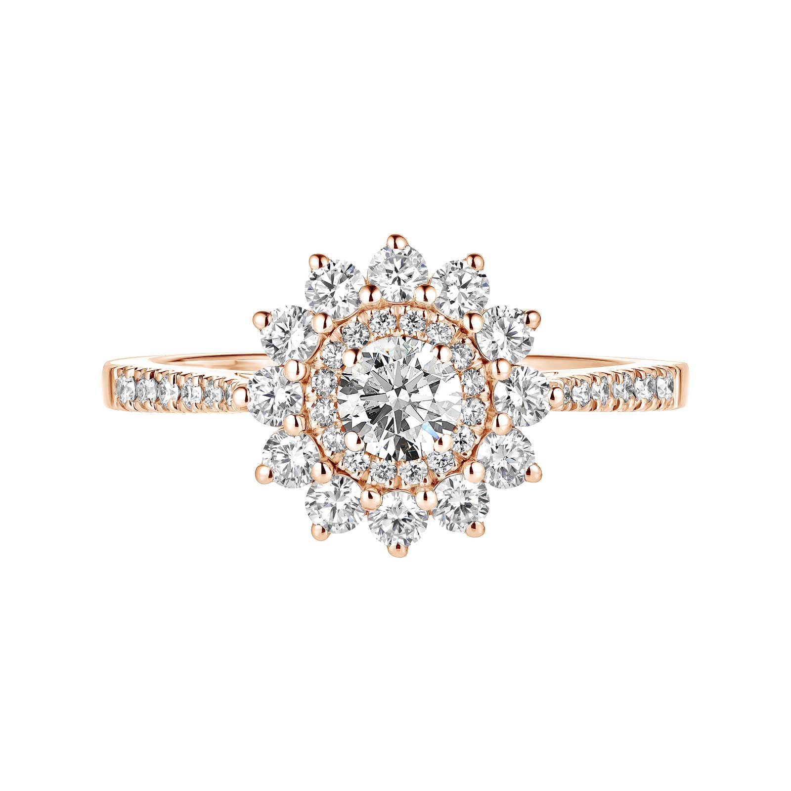 Lefkos 4 mm Pavée Rose gold Diamond