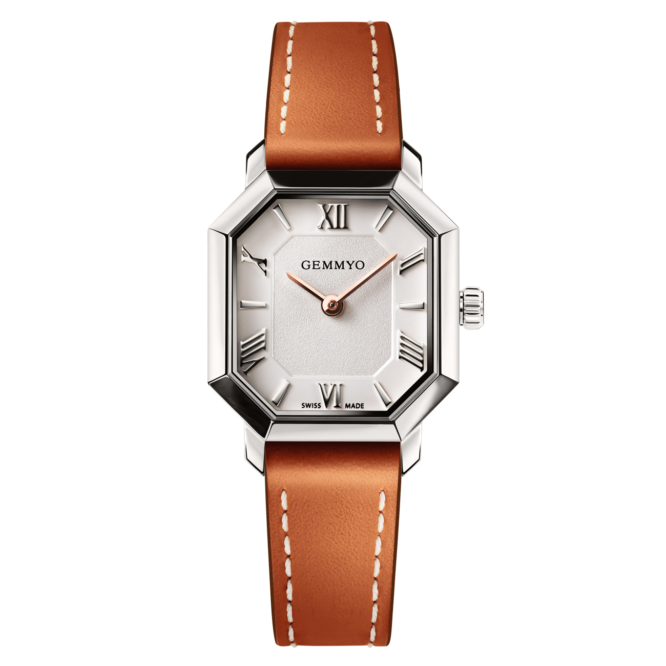 Montre Prima acier cuir simple