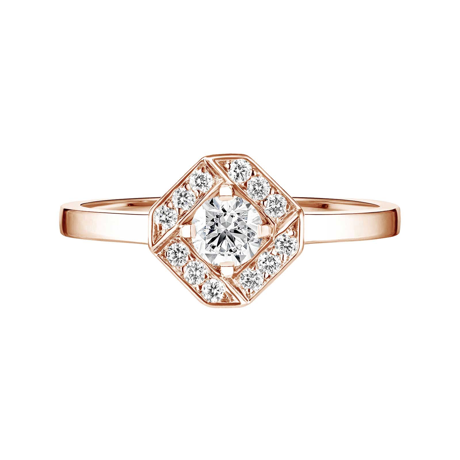 Plissage Rond 4 mm Rose gold Diamond