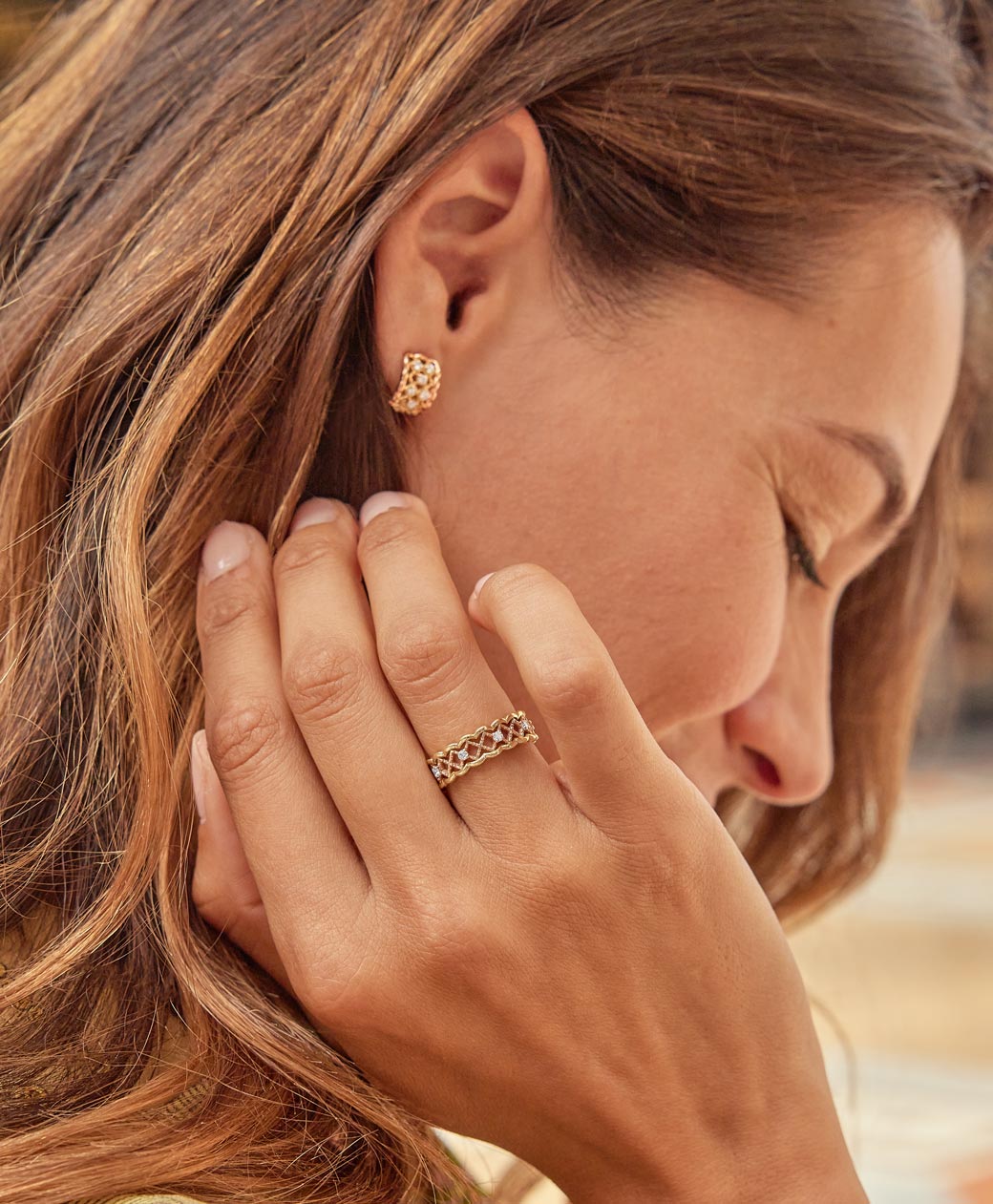 Bague RétroMilano Uno S or jaune et diamants