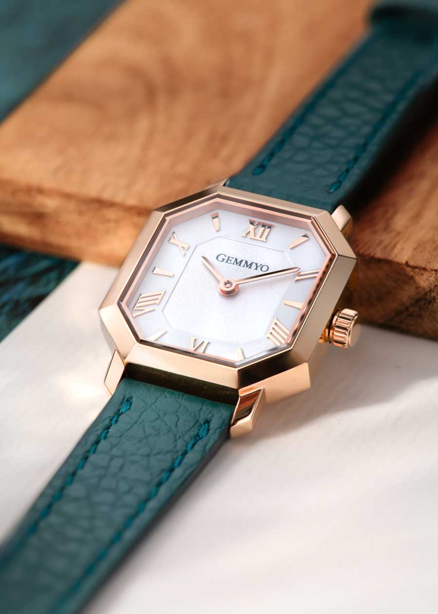 Montre Prima acier rosé et bracelet simple tour Teal