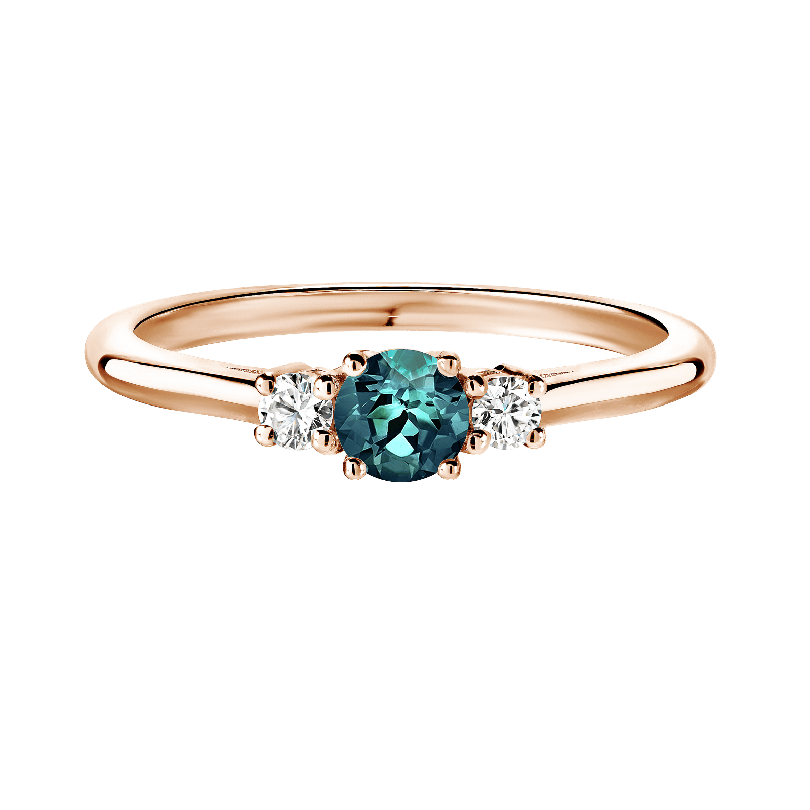 Bague Baby Lady Duo or rose et saphir Teal